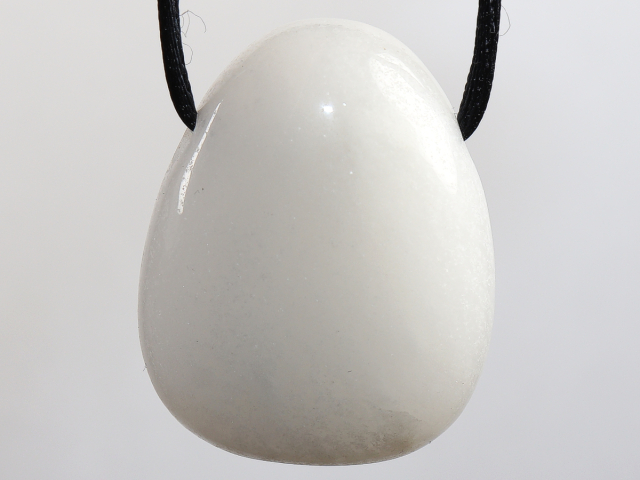 Preview: snow quartz with cord or silver 925