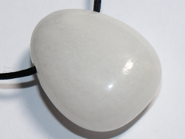 snow quartz with cord or silver 925