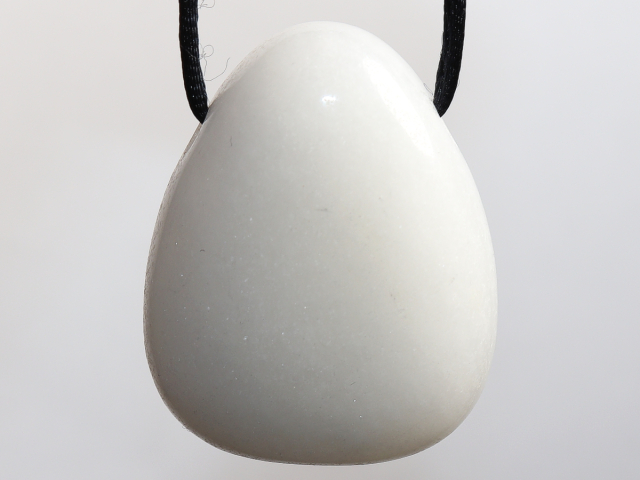Preview: snow quartz with cord or silver 925