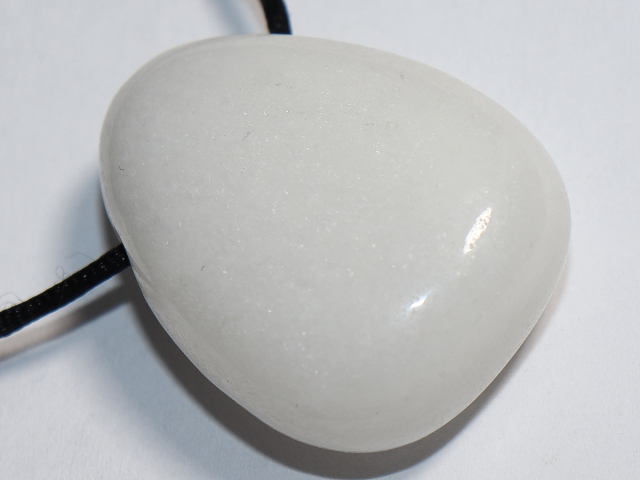 Schneequarz mit Band oder Silber 925