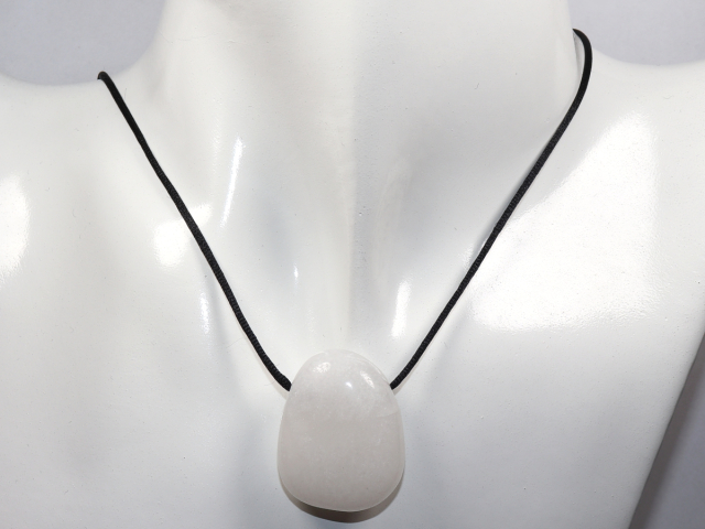 Preview: snow quartz with cord or silver 925