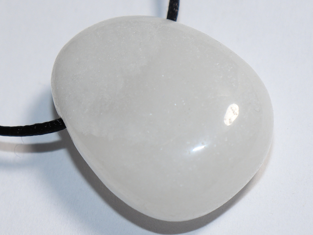 snow quartz with cord or silver 925