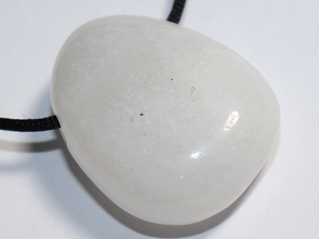 snow quartz with cord or silver 925