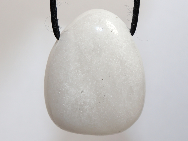 Preview: snow quartz with cord or silver 925
