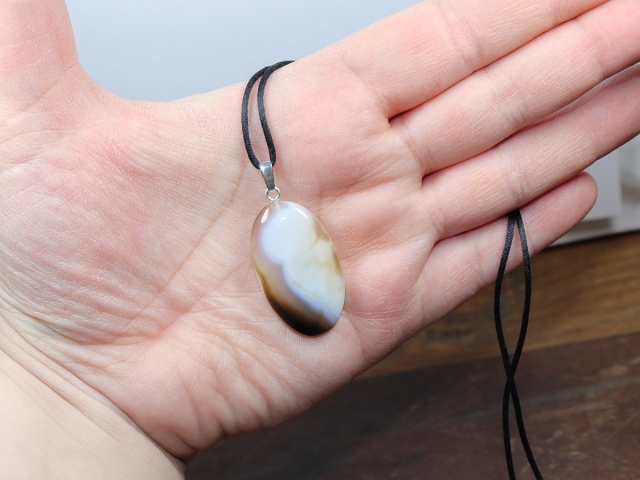 sardonyx with cord or silver 925