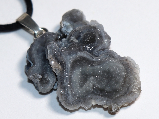 chalcedony with cord or silver 925