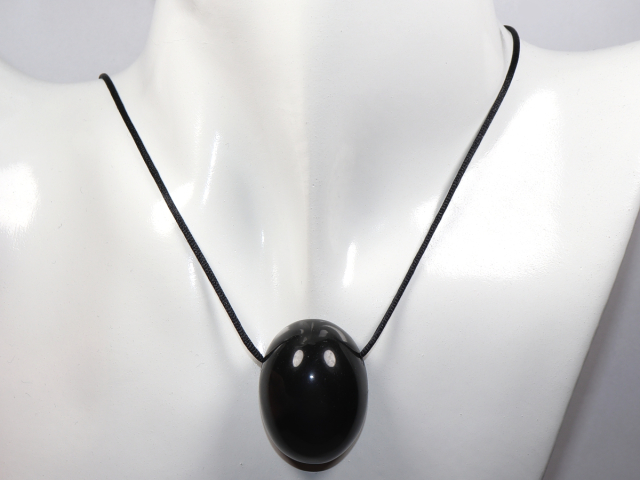 Preview: rainbow obsidian with cord or silver 925