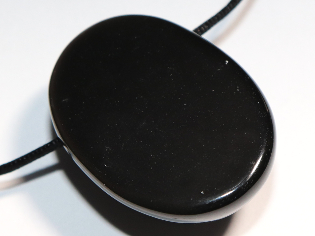 rainbow obsidian with cord or silver 925