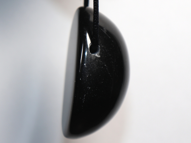 rainbow obsidian with cord or silver 925