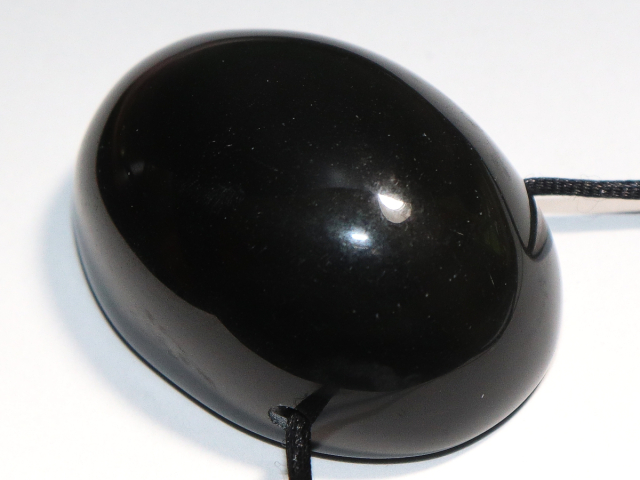 rainbow obsidian with cord or silver 925