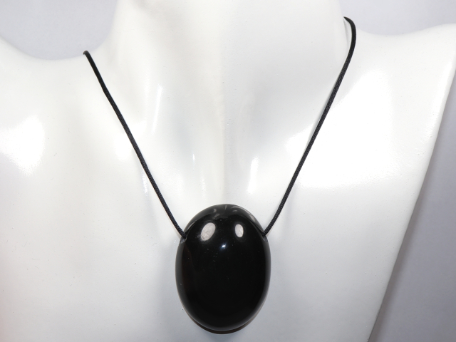Preview: rainbow obsidian with cord or silver 925