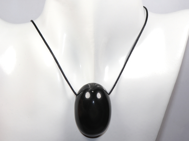 Preview: rainbow obsidian with cord or silver 925
