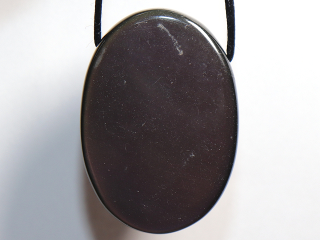 Preview: rainbow obsidian with cord or silver 925