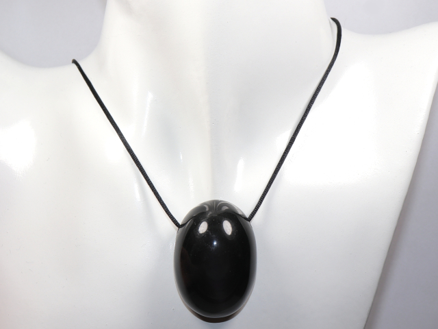 Preview: rainbow obsidian with cord or silver 925