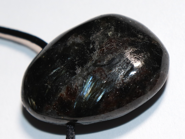 anthophyllite with cord or silver 925