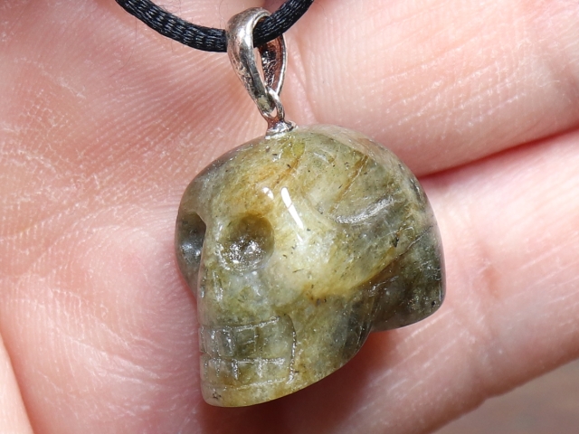 labradorite with cord or silver 925