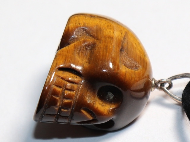 tiger's eye with cord or silver 925