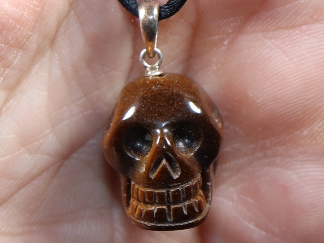 tiger's eye with cord or silver 925