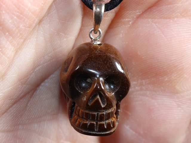 tiger's eye with cord or silver 925