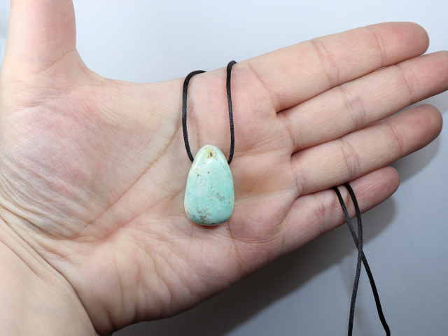 Chrysokoll mit Band oder Silber 925