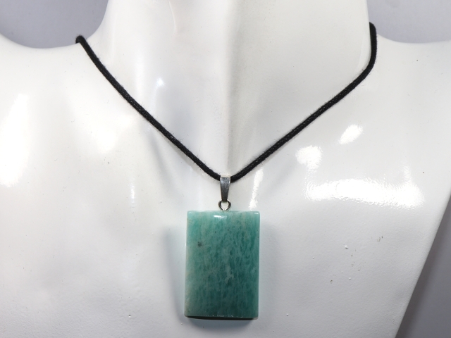 amazonite with cord or silver 925