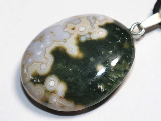 ocean jasper with cord or silver 925
