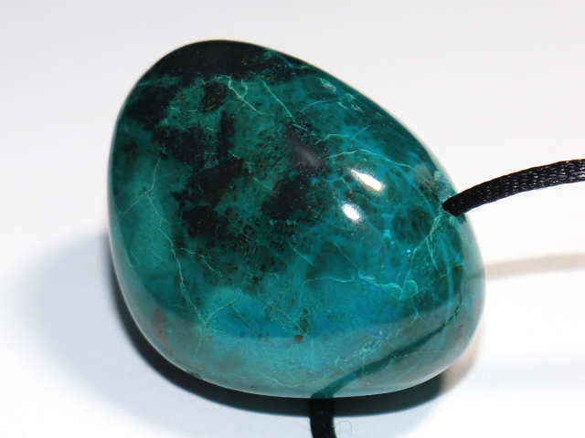 chrysocolla with cord or silver 925