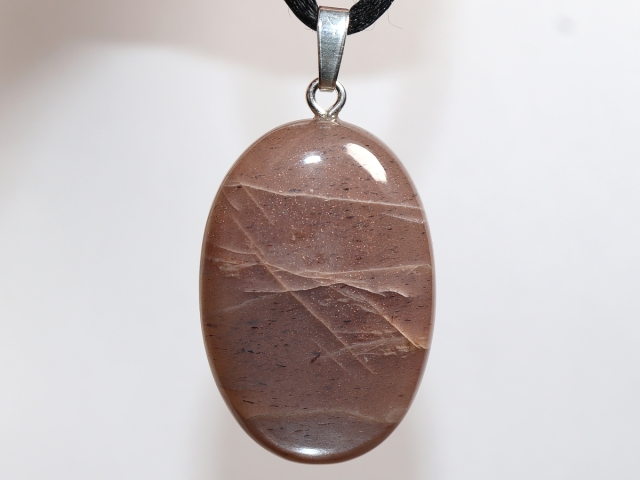 moonstone with cord or silver 925