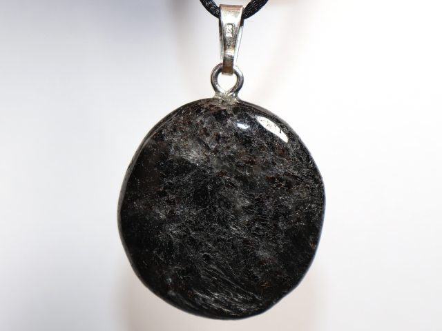 anthophyllite with cord or silver 925