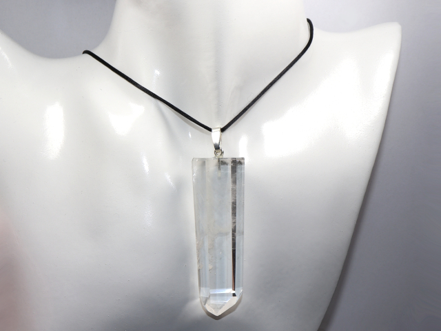 phantom quartz with cord or silver 925