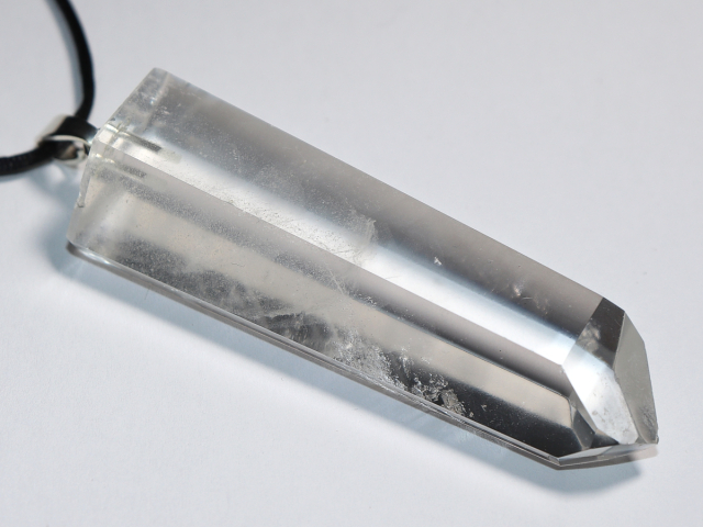 phantom quartz with cord or silver 925