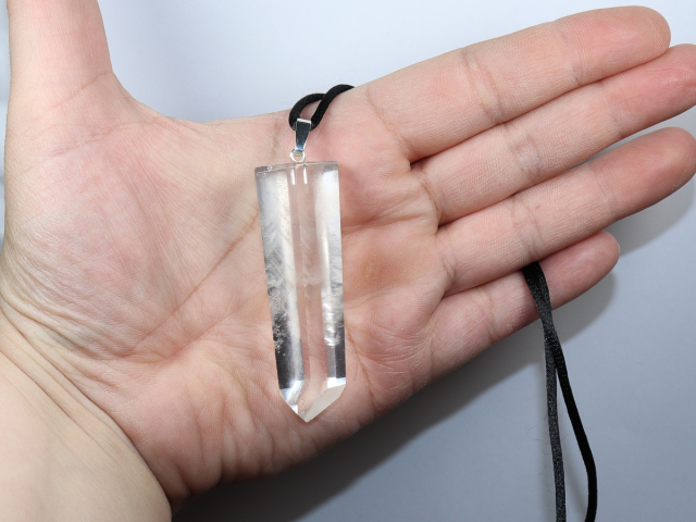phantom quartz with cord or silver 925