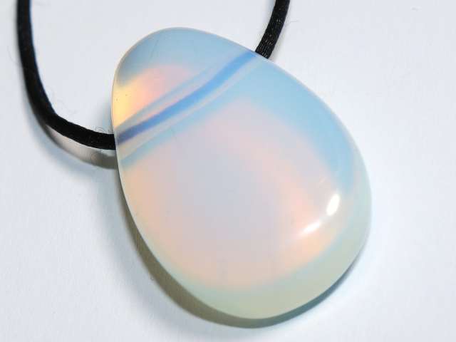 opal glass with cord or silver 925