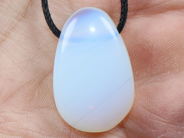opal glass with cord or silver 925