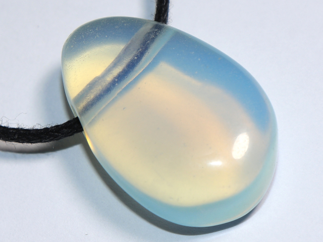 opal glass with cord or silver 925