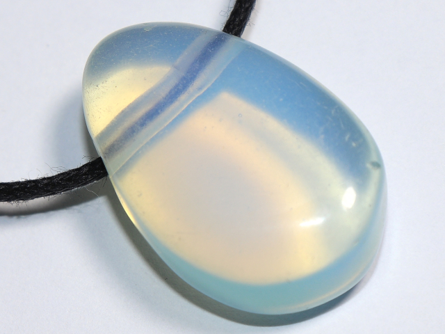 opal glass with cord or silver 925