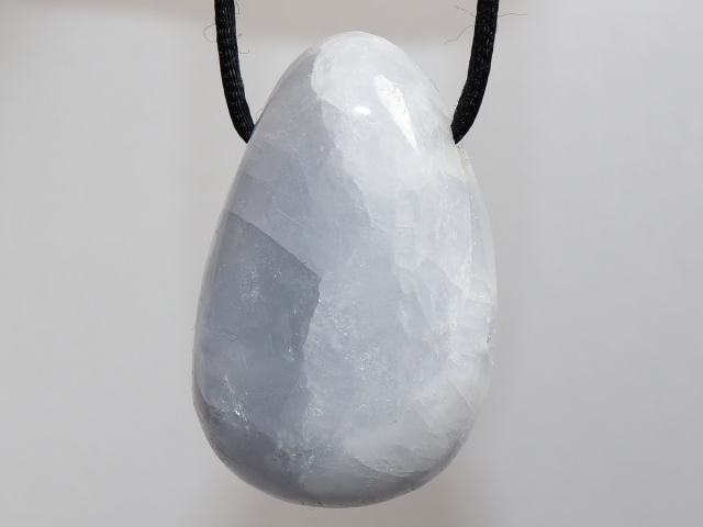 blauer Calcit mit Band oder Silber 925