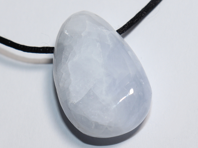 blauer Calcit mit Band oder Silber 925
