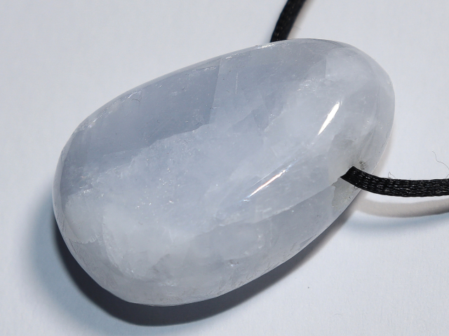blauer Calcit mit Band oder Silber 925