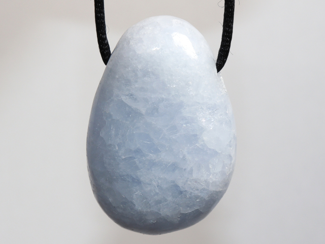 blauer Calcit mit Band oder Silber 925