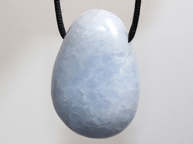 blauer Calcit mit Band oder Silber 925
