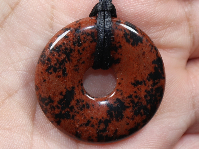 mahogany obsidian with cord