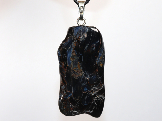 Preview: pietersite with cord or silver 925