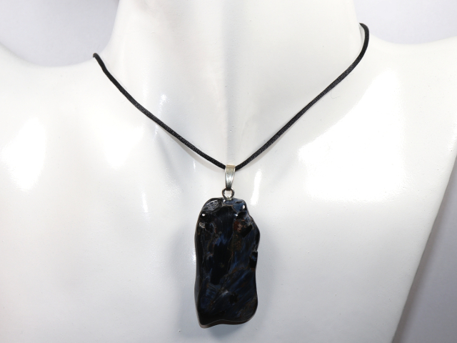 Preview: pietersite with cord or silver 925