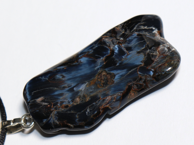 pietersite with cord or silver 925