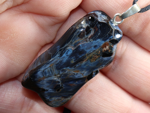pietersite with cord or silver 925