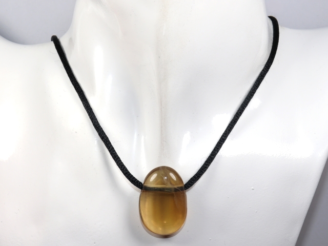 fluorite with cord or silver 925