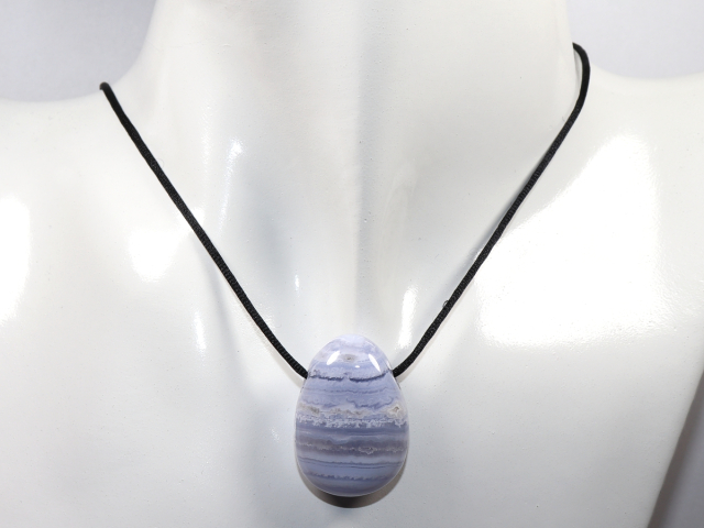 chalcedony with cord or silver 925