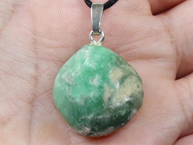 variscite with cord or silver 925