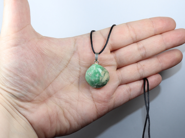 variscite with cord or silver 925